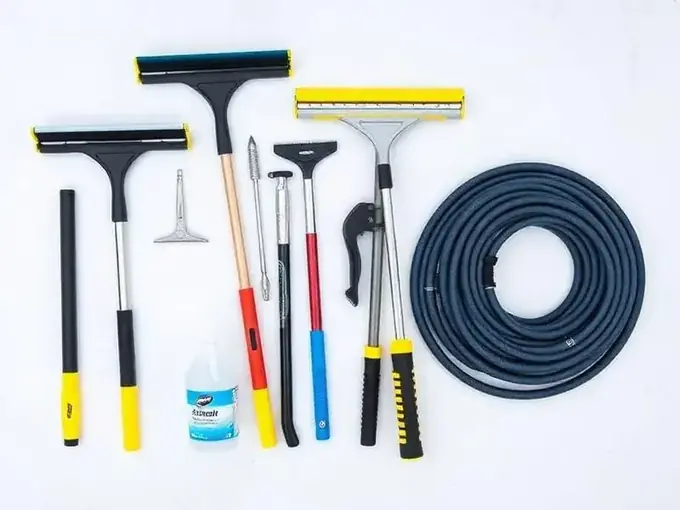 Professional exterior cleaning tools and equipment